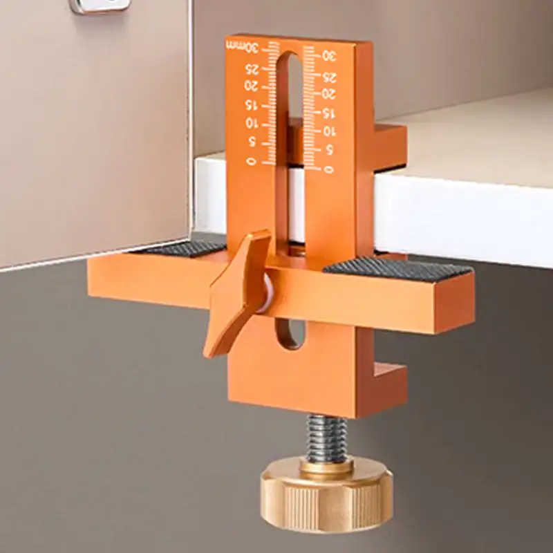 Adjustable Aluminum Alloy Cabinet Door Installation Positioner for 7-40mm