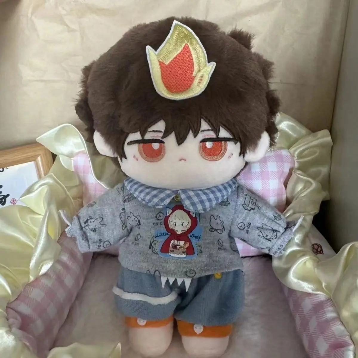 Anime HITMAN REBORN! Sawada Tsunayoshi 20CM Plüsch Puppe Körper Cosplay Dress Up Kleidung Baumwolle Gefüllte Plüsch Spielzeug Kinder Weihnachten Geschenke