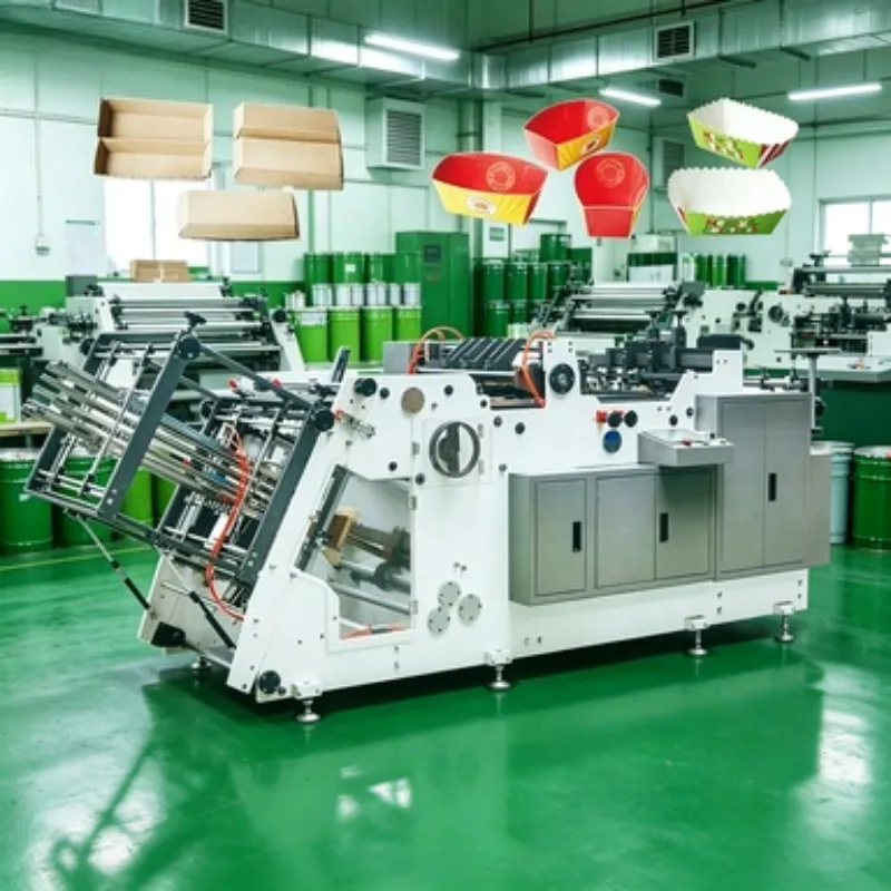Kraft Paper PLC Controlled Hamburger Box Forming Machine 180pcs/min Carton Erecting Unit Disposable Lunch Box Maker Sale