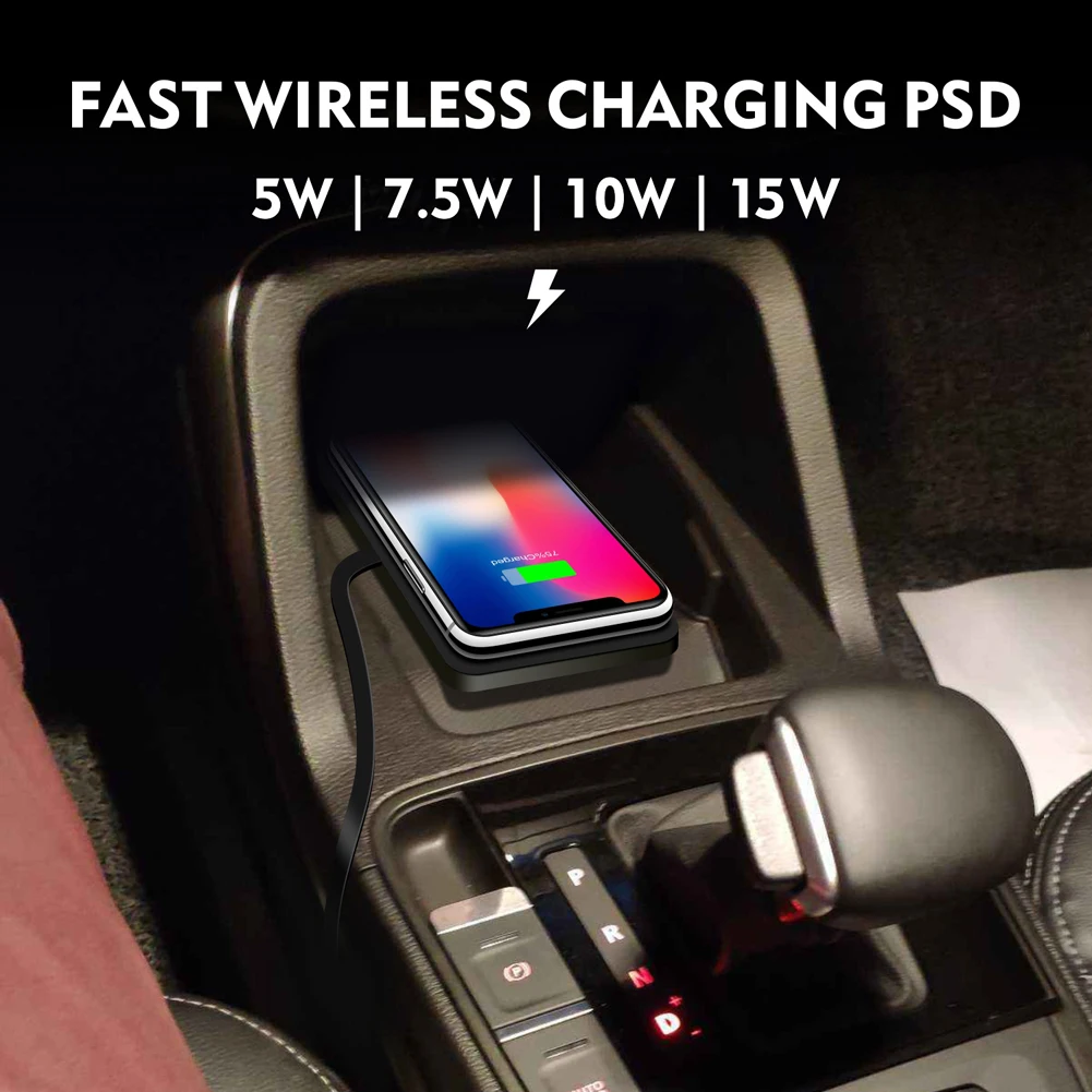 15W Car Wireless Phone Charger Non-Slip Silicone Car Wireless Charger Mat Fast Charging for Samsung Cellphone