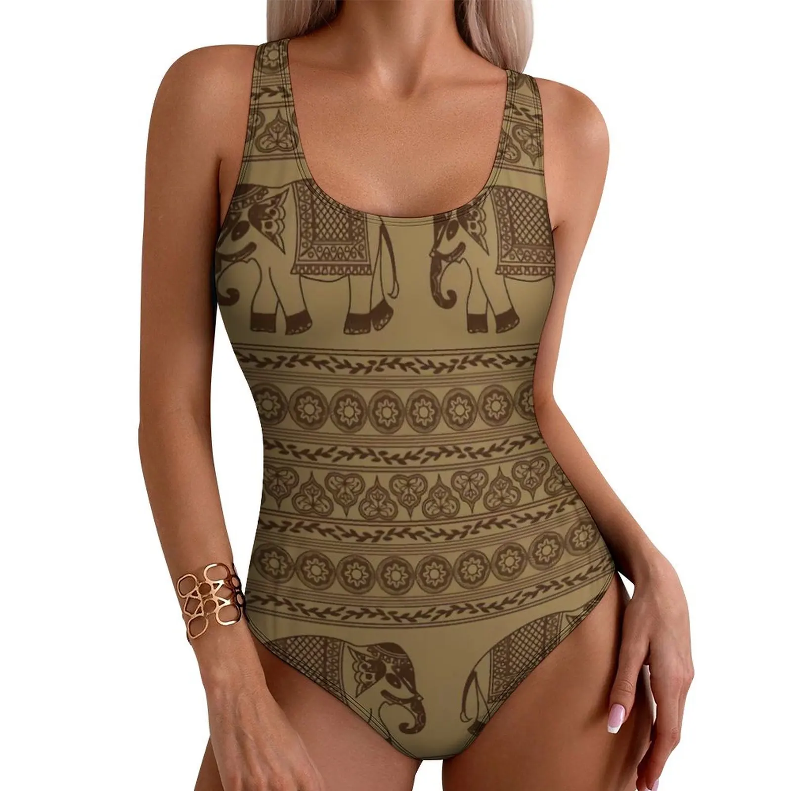 

Elephant Vintage Swimsuit African Elephants Print Push Up Swimwear One-Piece Surf Bathing Suits Swimsuits Sexy Design Beachwear