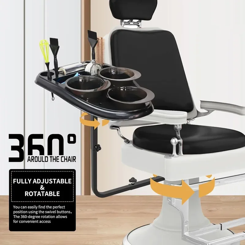 Rotating Hair Dye Bowl Storage Rack Multi Functional Salon Tool Organizer Simple Plastic Tray For Coloring Brush Holder Stand