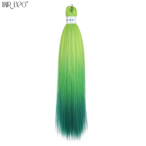 26Inch Easy Braids Hair Synthetic Colourful Pre Stretched Braiding Hair Extensions Jumbo Braids Ombre Yaki Long Straight Hair - Image 80