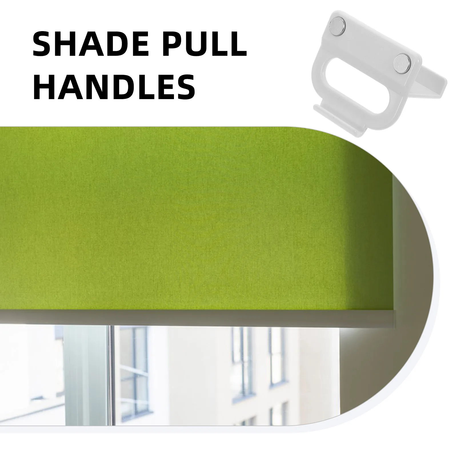 

Transparent Roller Shade Handle Easy Smooth Pull for Curtain Cold Cabinets Storage Commercial Home Use Plastic Accessory
