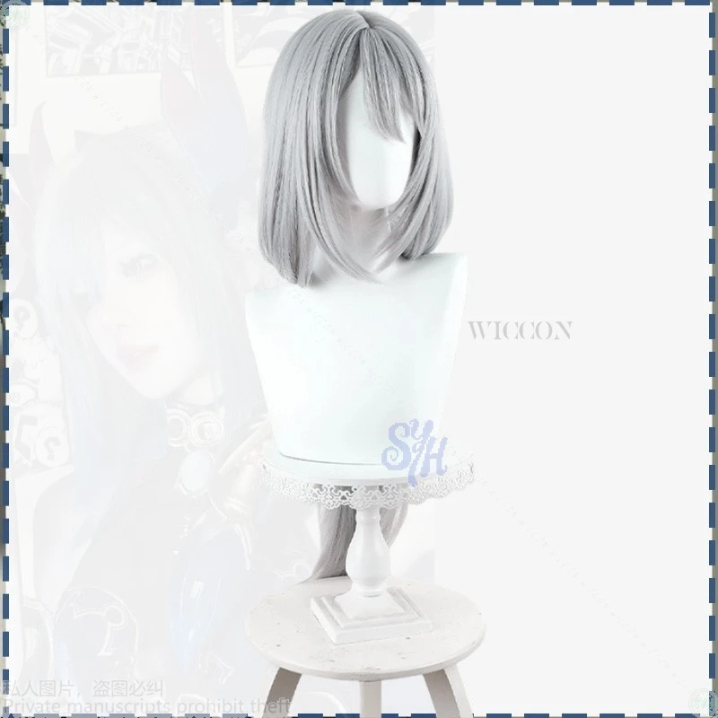 

Anime Game Honkai：Star Rail Cosplay Hanya disfraz Long Gray Wig Heat Resistant Hair Synthetic Halloween Christmas Party Cos