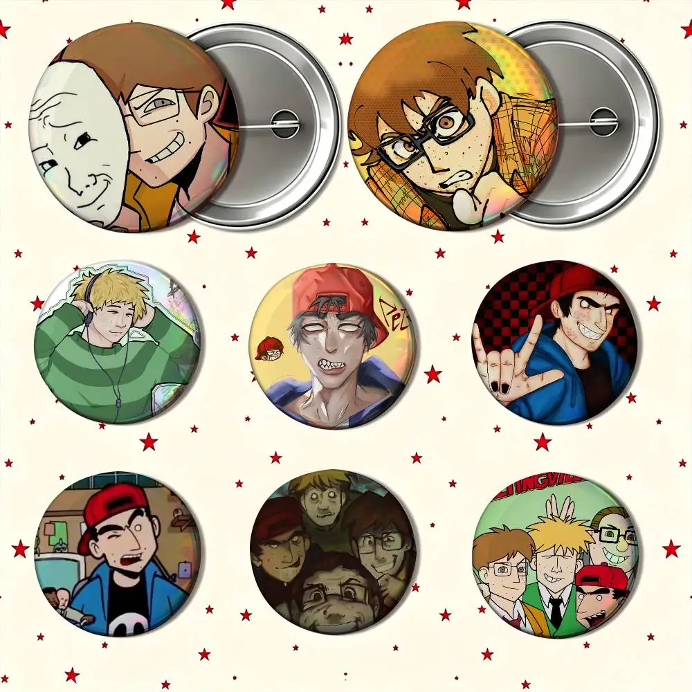 The E-Eltingville C-Club 25mm 32mm 44mm 58mm Anime Badges Brooches DIY Pins Decorations Birthday Gifts