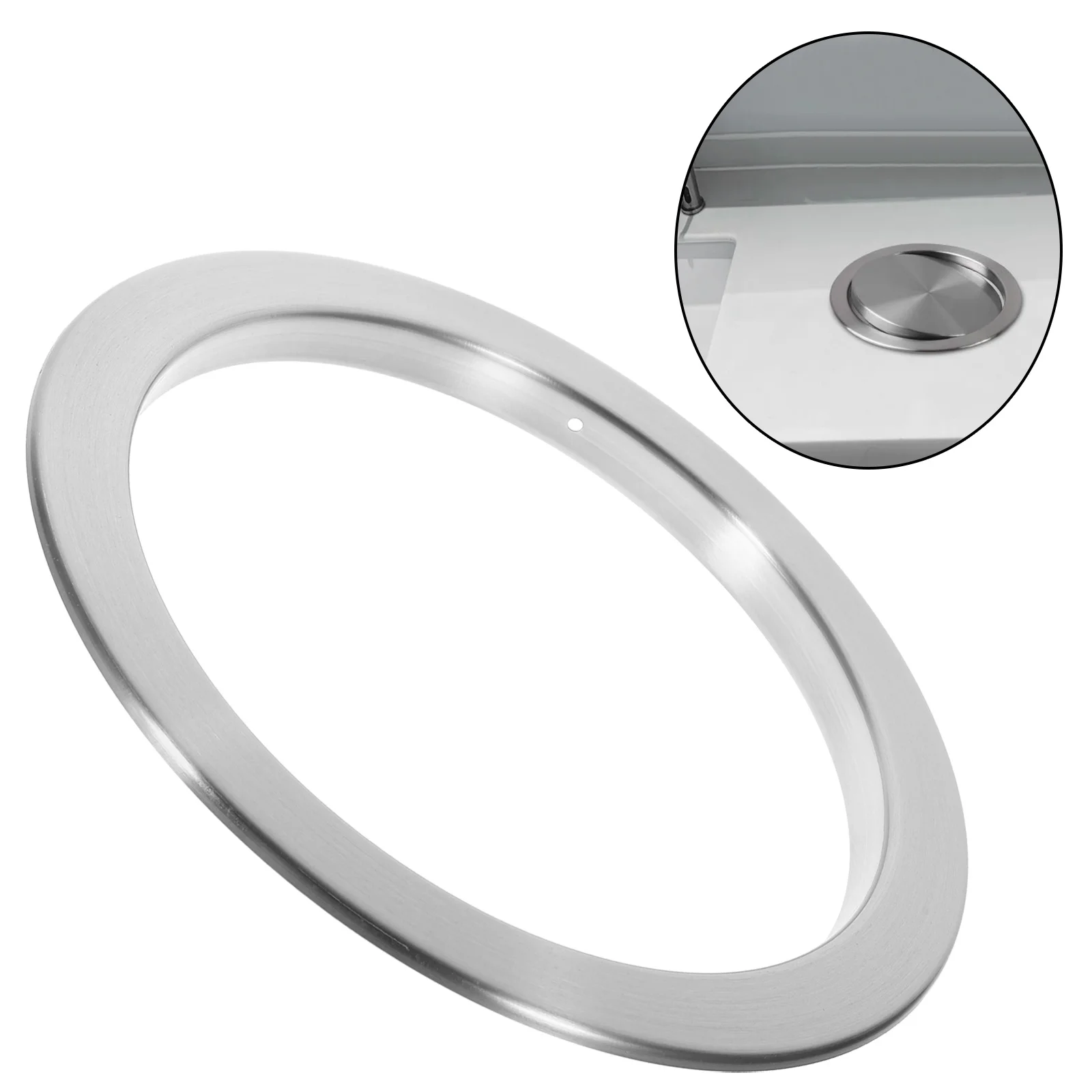 

Stainless Steel Round Counter Top Trash Chute Grommet Scratch Resistant Rustproof Kitchen Built-In Waste Chute For