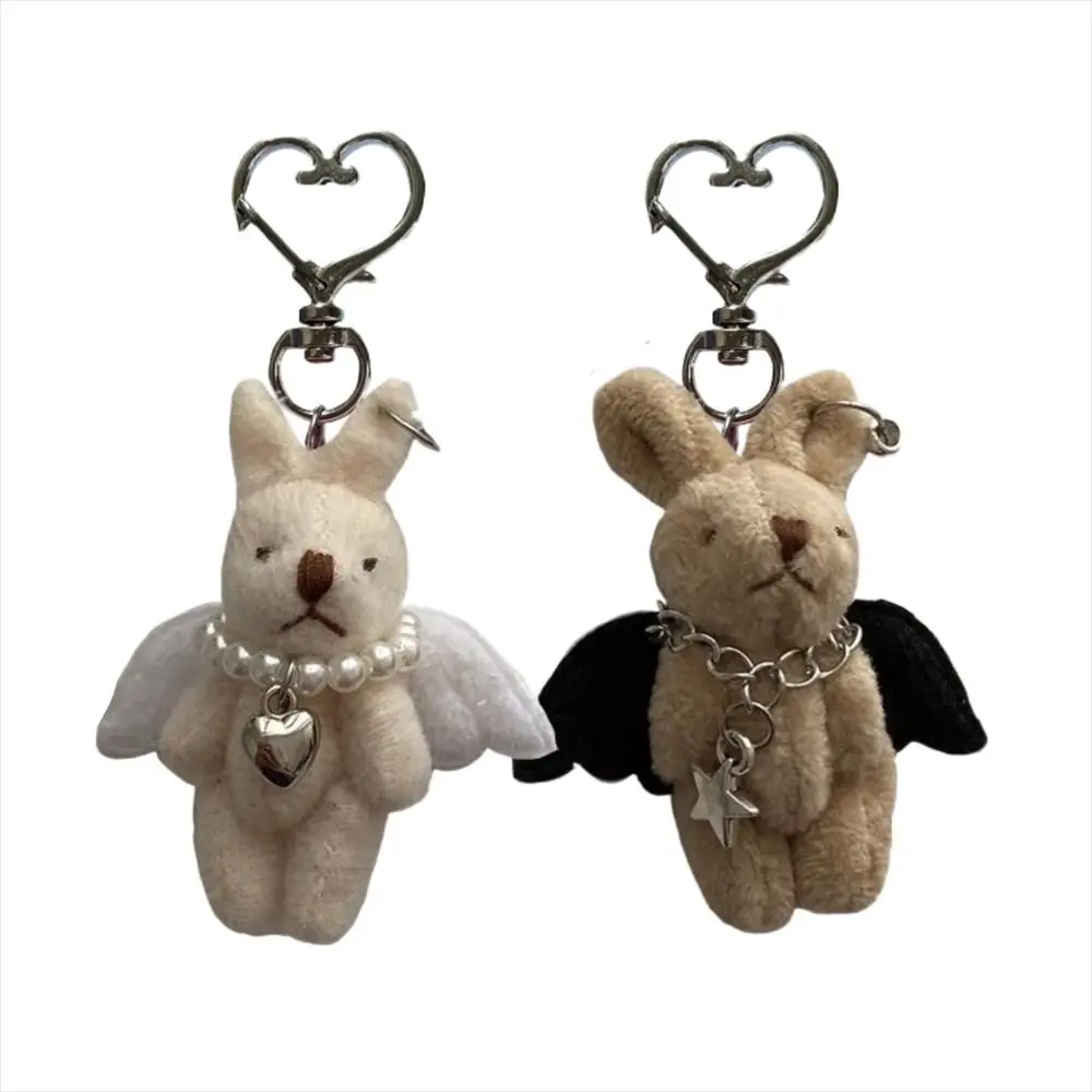 1 Pc Plush Rabbit Phone Charm Plush Rabbit Keychains Gothic Punk Phone Pendant Handbag Accessories Fashion Jewelry