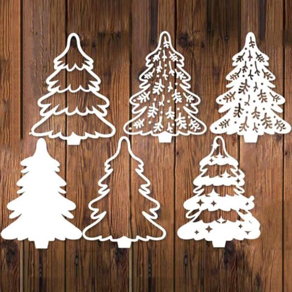 Christmas Trees Metal Cutting Dies Stencil Scrapbooking Diy Album Paper Card Embossing Decor Craft Knife Mould