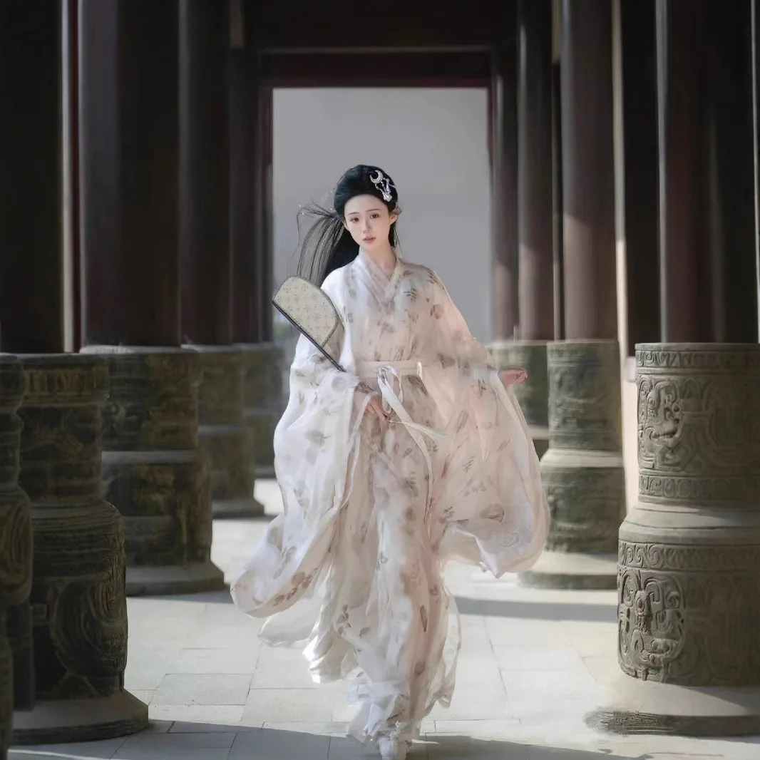 

Cold Style Women's Han Chinese Clothing Adult Ancient and Dress Female Wei Straight Tie-Dyed Costume Spring Summer