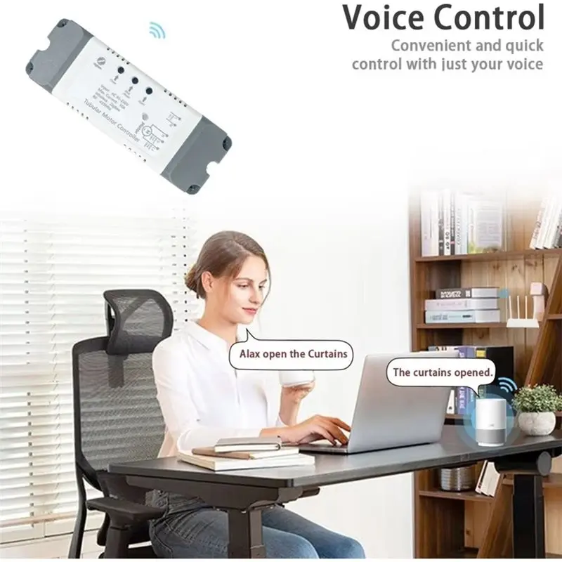 CJSD-Tuya Zigbee Smart Home Relay Tuya Motor Module AC85-250V Inching Self-Locking Timer Switch+ Remote Control