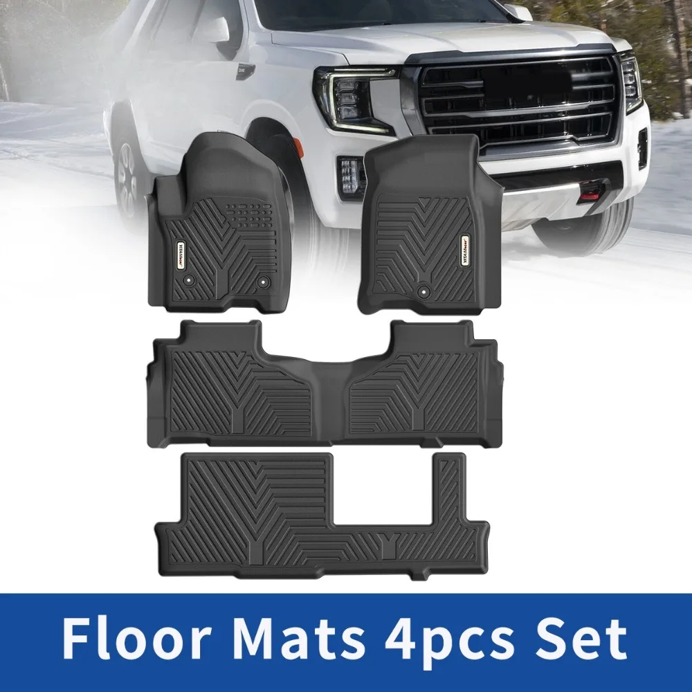 

3D Floor Mats Liner for 2021-2026 Chevy Tahoe/GMC Yukon/Escalade All Weather TPE