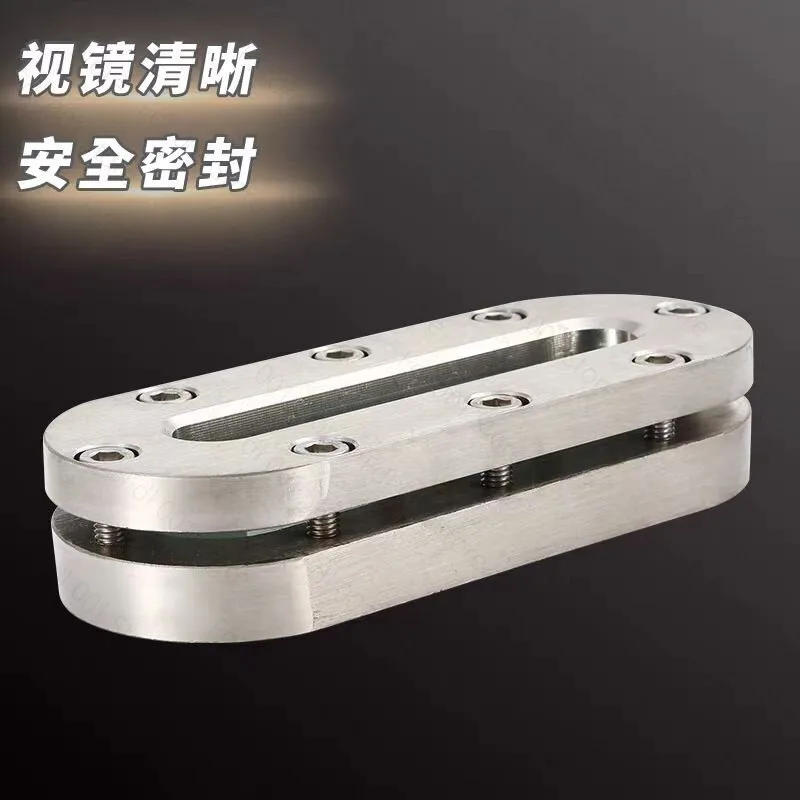 304 Stainless Steel Oval Sight Glass for Liquid Level Gauge Observation