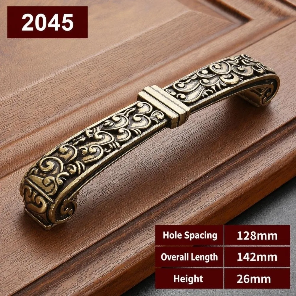Zinc Alloy Ceramic Cabinet Pulls Antique Gold Retro Vintage Drawer Handles European Style Sturdy Antique Dresser Knobs Furniture