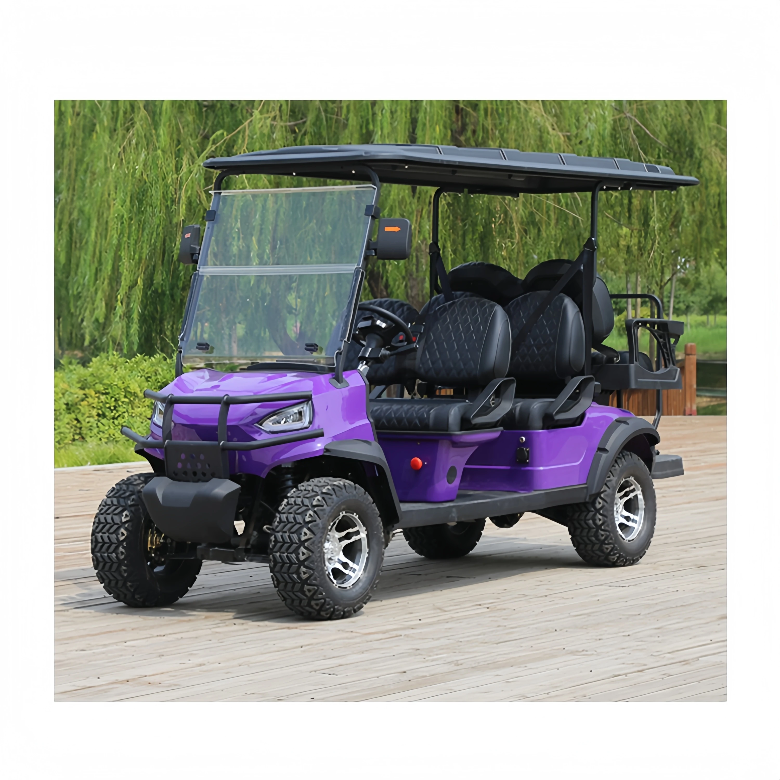 Factory Price 4 /6 Seat Lithium Battery Folding Electric Golf Cart with CE Certificate