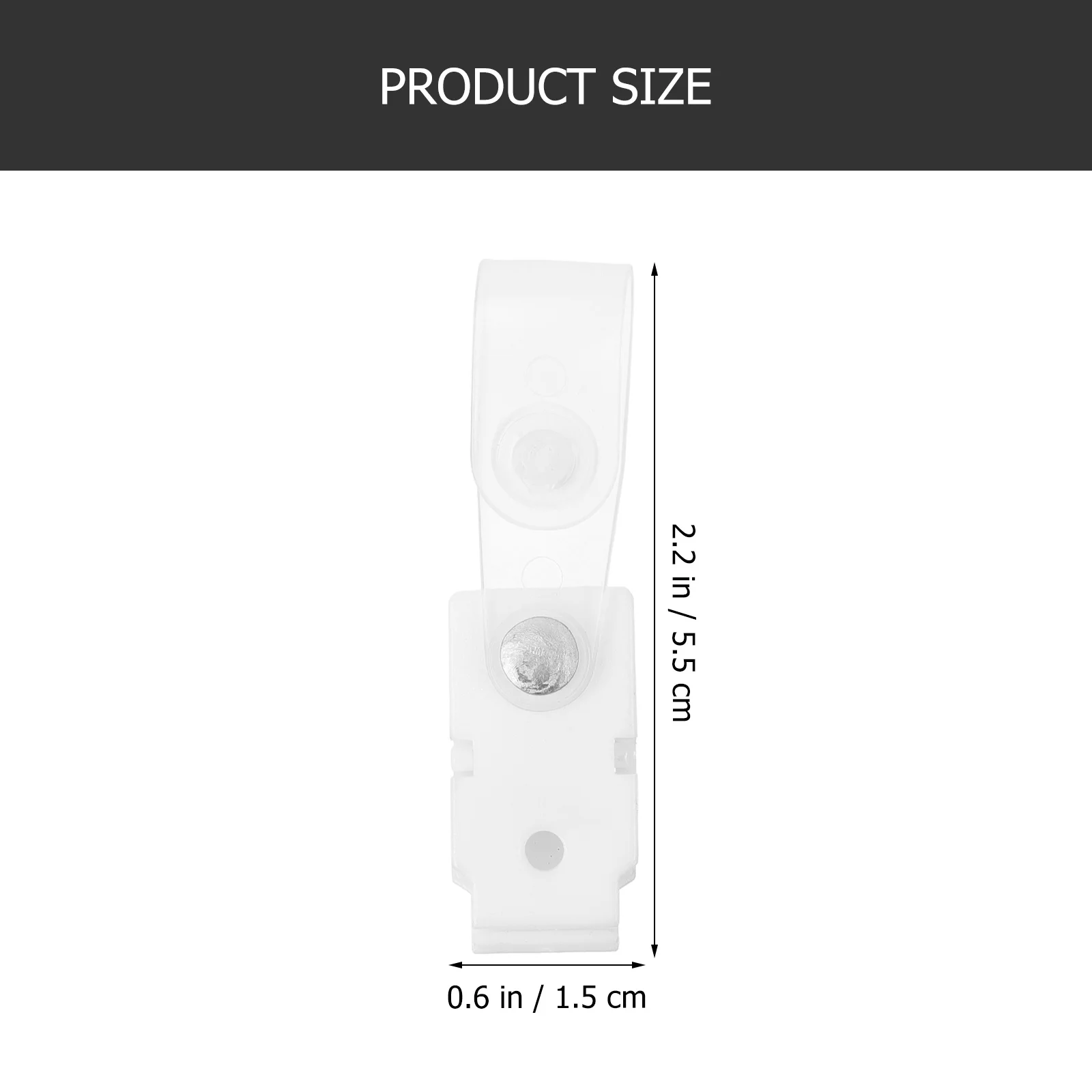 

20Pcs Acrylic Badge Clips Wear-Resistant Easy to Operate Name Tag Clips for Badges Id Badge Clip Name Tag Clip