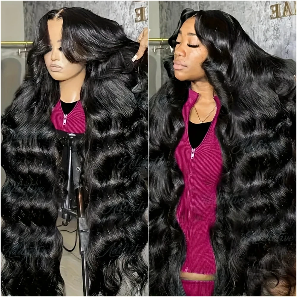 

40-дюймовый парик с волнистыми волосами, 13x6 HD Lace Front, 360 Lace Frontal, бразильские парики из натуральных волос 13x4 с предварительно выщипанной линией роста волос, для женщин, плотность 200%