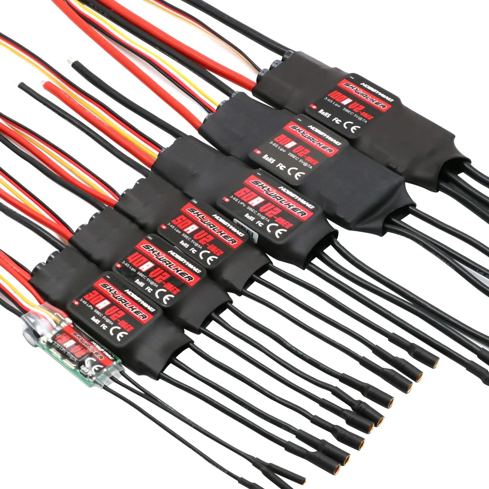 Hobbywing skywalker 40A 50A 60A 80A 15A 20A 30A 100A 120A V2 ESC rychlost regulátor s UBEC pro RC airplanes helikoptéra