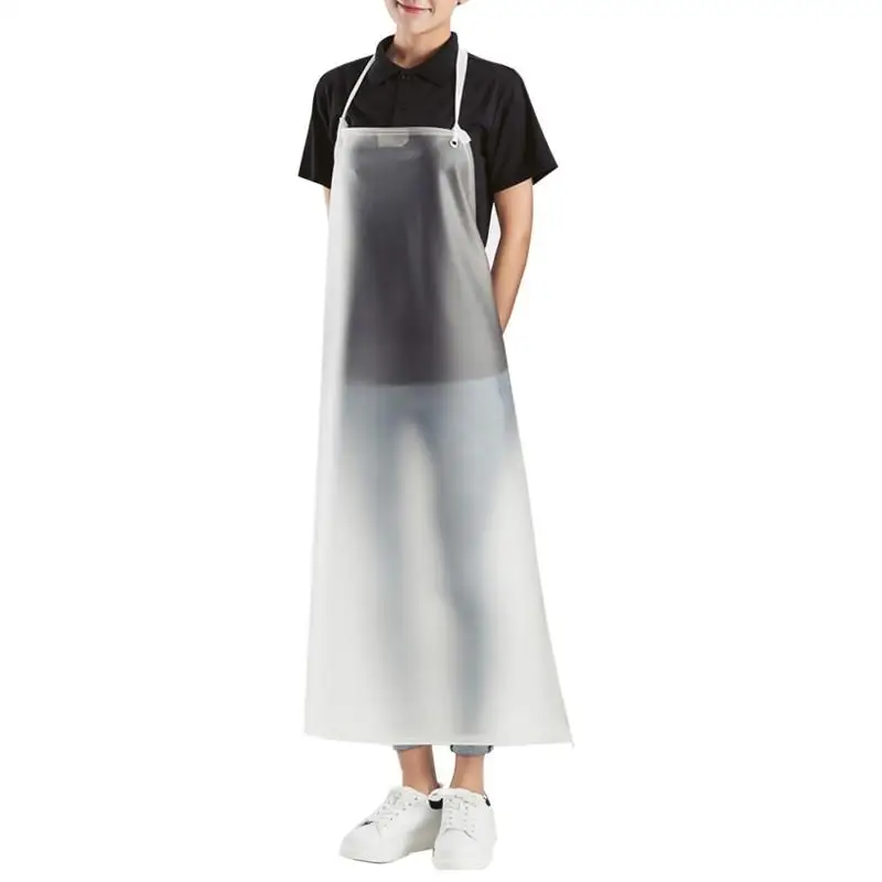 

Водонепроницаемый, маслостойкий, тонкий прозрачный фартук из ПВХ, утолщенный, для кухни, женский, осенний, для домашнего использования