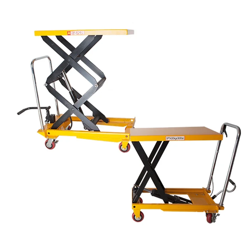 

Small Hand Hydraulic Scissor Lift Table 200KG Manual Trolley Cart