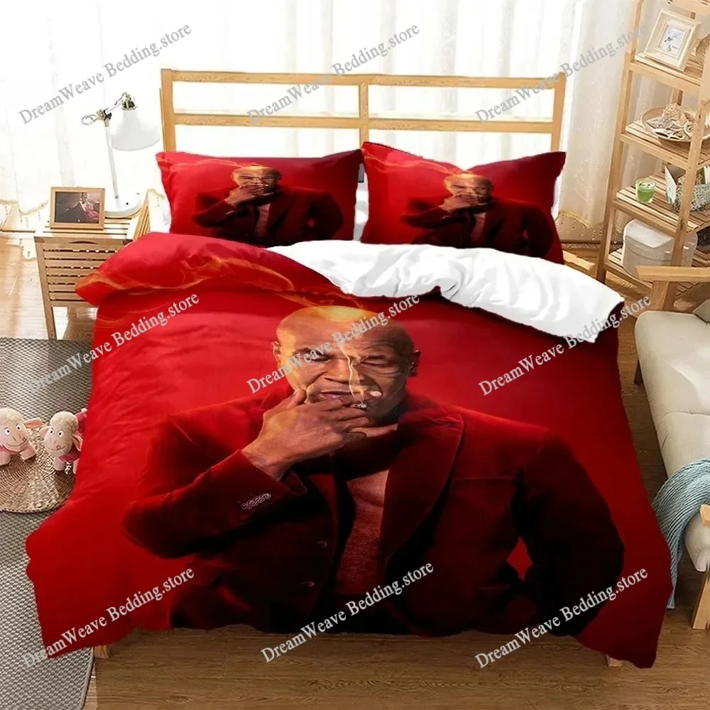 

Mike Tyson Boxing Champion Bedding Set Boys Girls Twin Queen Size Duvet Cover Pillowcase Bed Kids Adult Home Textileextile
