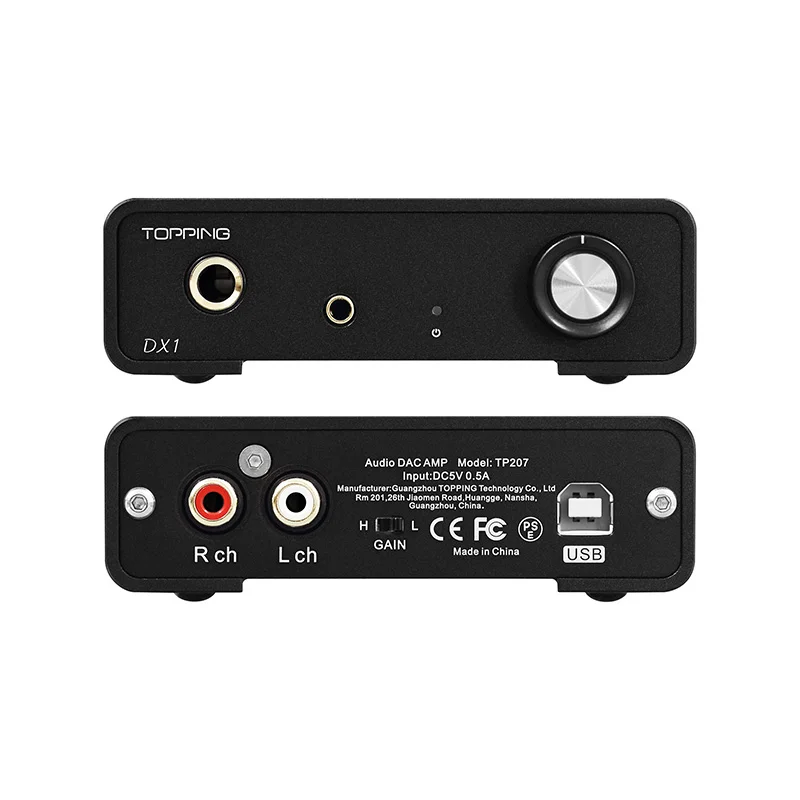 TOPPING DX1 Mini DAC Headphone Amplifier AK4493S XU208 DAC&Headphone Amp Support up to DSD256 PCM384 Decoder