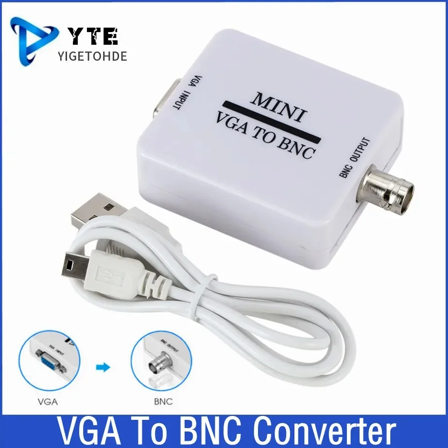 

Mini HD VGA to BNC Video Converter Convertor Box Composite VGA to BNC Adapter Conversor Digital Switcher Box For HDTV Monitor