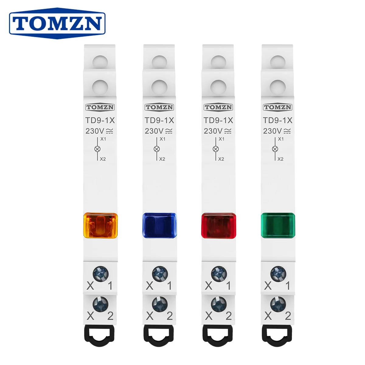 

Установка на DIN-рейку TOMZN TD9-1X 230 В переменного/постоянного тока, светодиодный индикатор 8,5 мм, красный, желтый, синий, зеленый, многоцветный, предупреждение о отключении питания