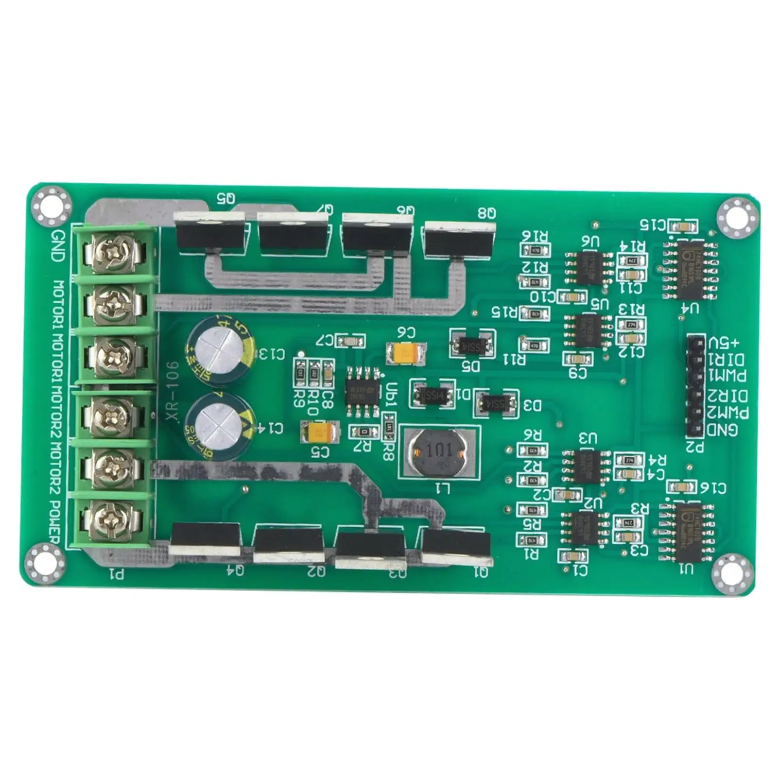 

Dual Motor Driver Module Board H Bridge Driver Chip DC IRF3205 MOSFET 3-36V 10A Peak 30A