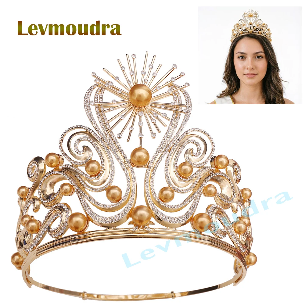 

Корона-тиара Levmoudra Miss Universe 2024 Lumiere De L'Infini с ручной отделкой, стразами и крупными элементами для конкурсов красоты