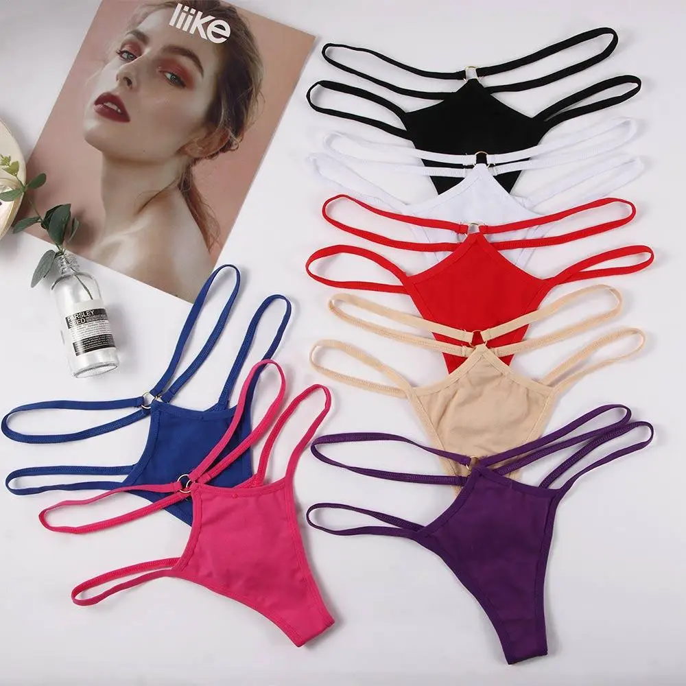 

Underwear Low Rise Soft Women Sexy Lingerie Sexy Thong Cotton G-String Strap Panties