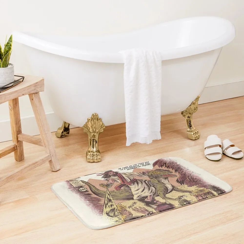 

JURASSIC JESUS Bath Mat Front Door Wc Bathroom Slip Bathroom Foot Mat