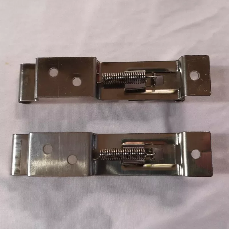 2pcs Car License Plate Frame Holder Trailer Number Plate Clips Spring Loaded Stainless Steel Bracket Truck Frame Holder Clamp