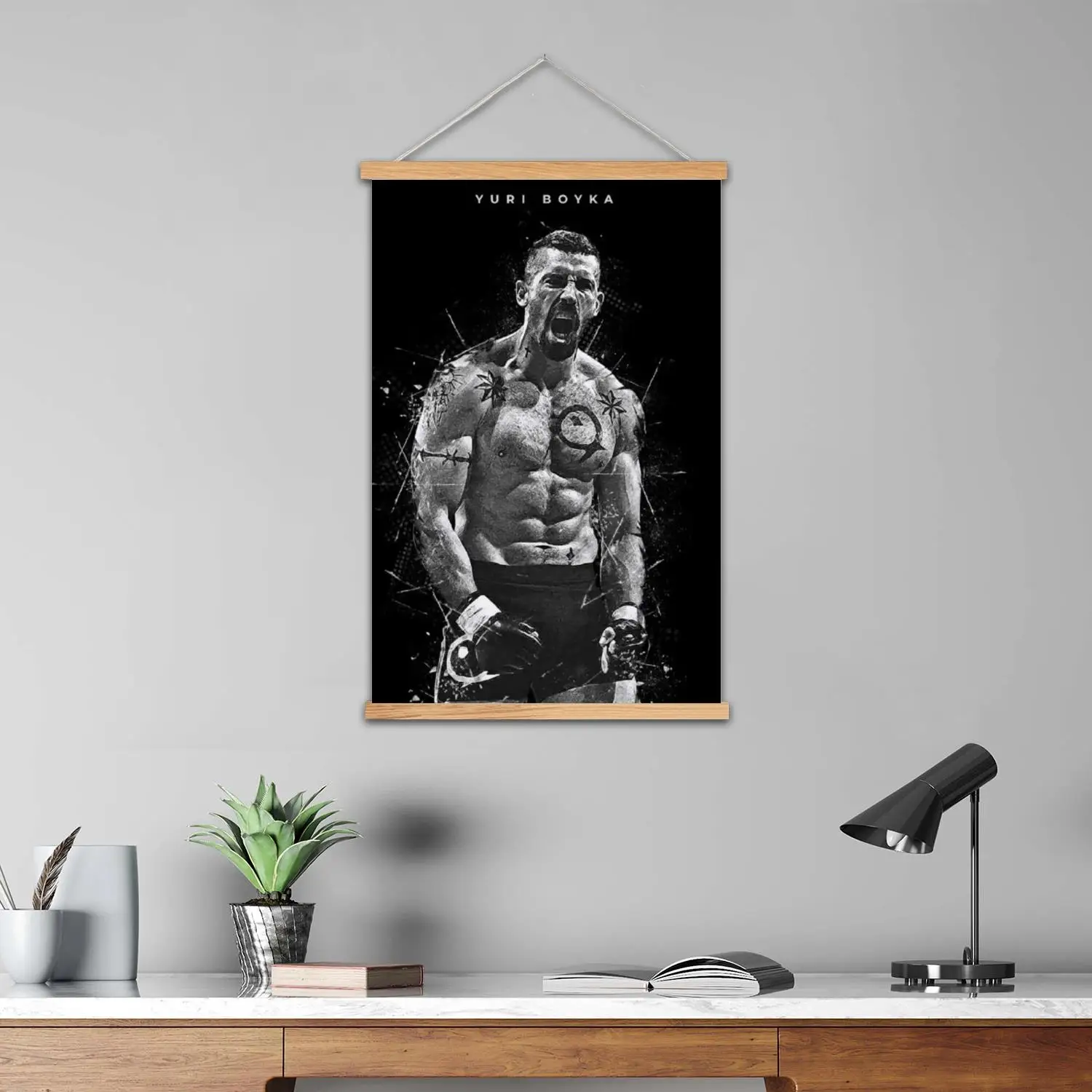 Boyka الممثل الملاكم مؤطرة جدار اللوحة قماش ملصق فني وفن جدران، ديكور غرفة نوم الأسرة الحديثة، اللوحة الزخرفية #3