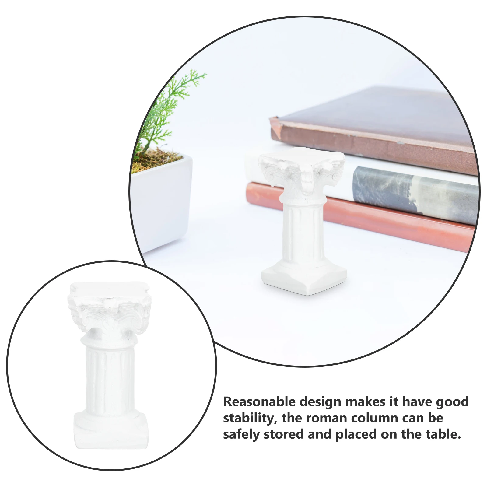 

Roman Column Statue Mini Greek Decor Pillar C Holder Resin Home Decor Classic Retro Design Practical Function Beautiful