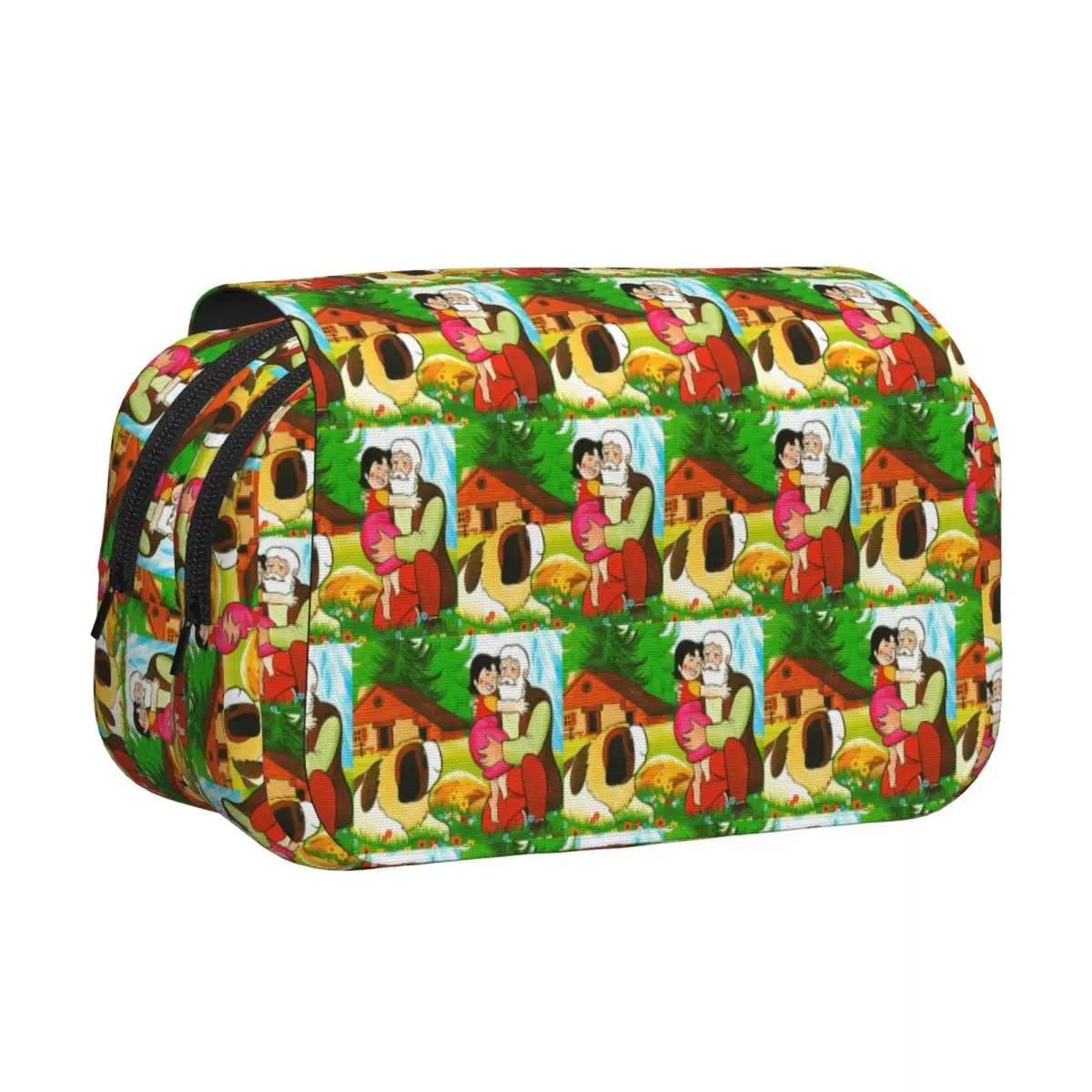 Heidi Peter And Grandpa Alps Pencil Cases Pencil Pouch Hard Shell Leather Big Capacity Pen Box Pencil Bag for Students Gifts