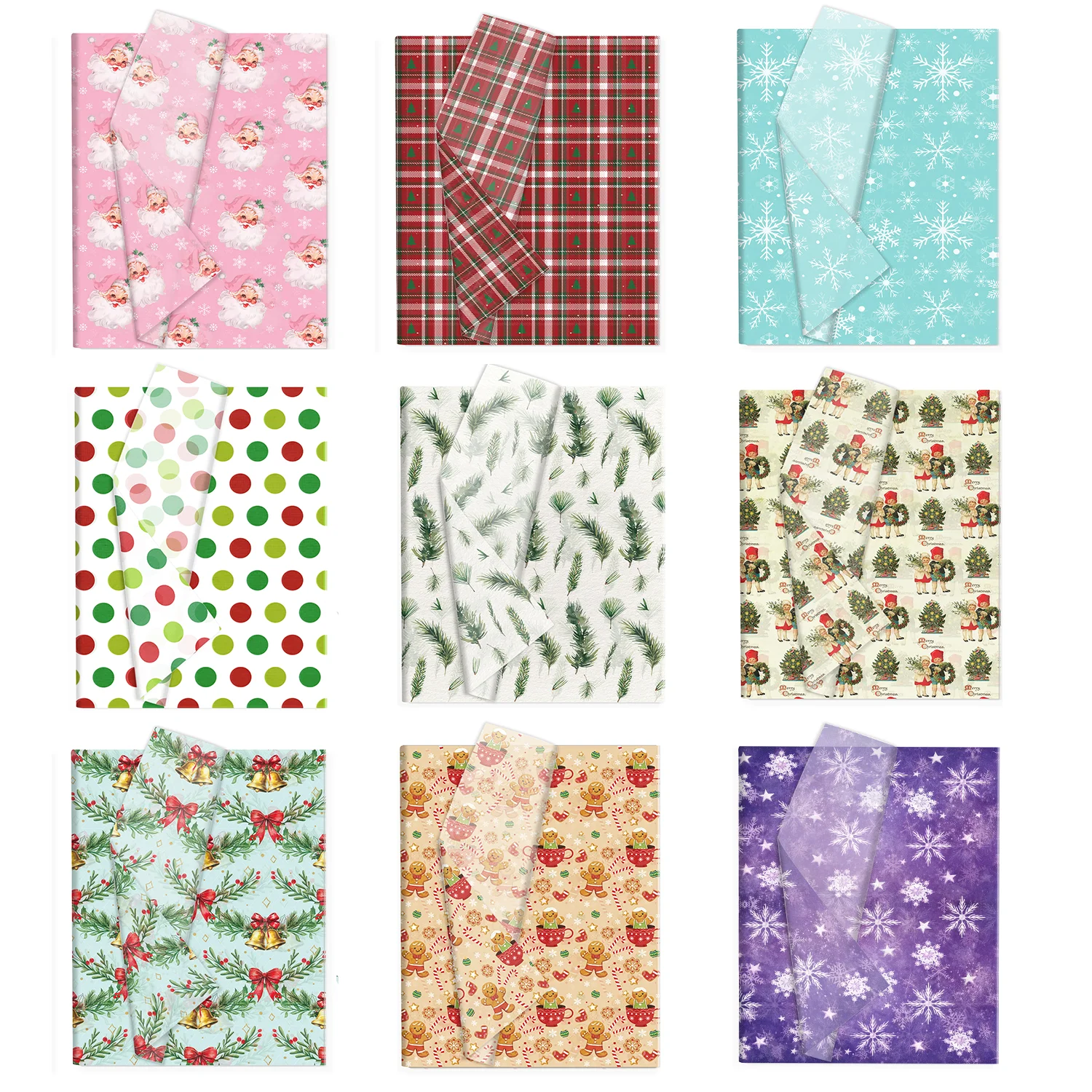 20/50pcs papier de soie de noël papier de poire de neige hiver flocon de neige papier d'emballage cadeau bricolage emballage cadeau pour fournitures de fête de noël