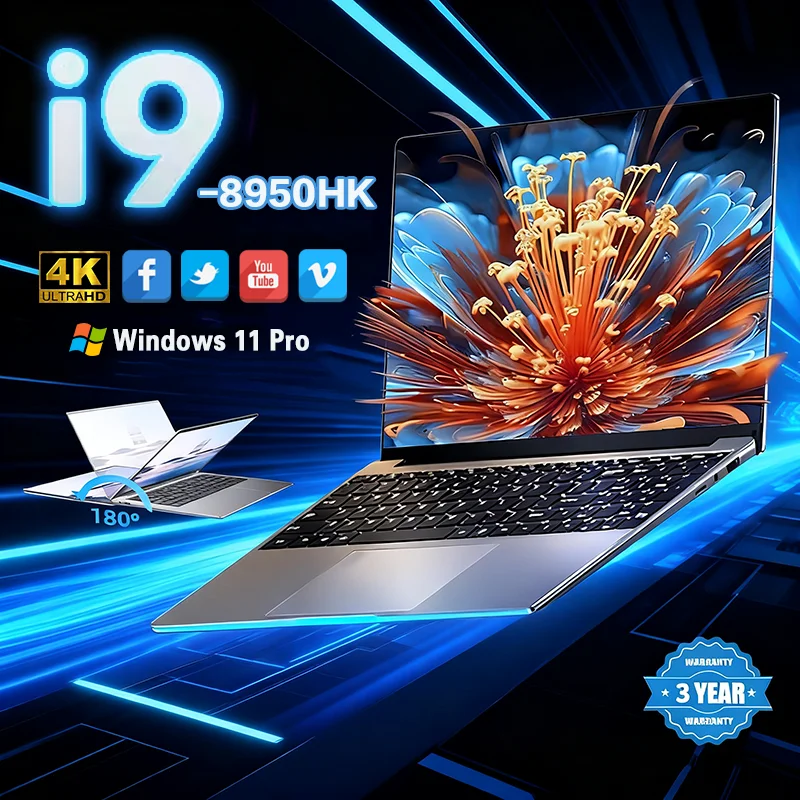 

НОВЫЙ ноутбук Core i9-8950HK, 16 ГБ ОЗУ, 1/2 ТБ SSD, портативные ноутбуки, 14,1-дюймовый Windows 11, портативный ноутбук, офисные игры