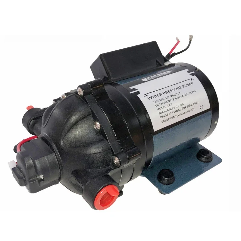 

Singflo 7GPM 60PSI hy70601t agriculture diaphragm pumps 12v dc small electric motor water