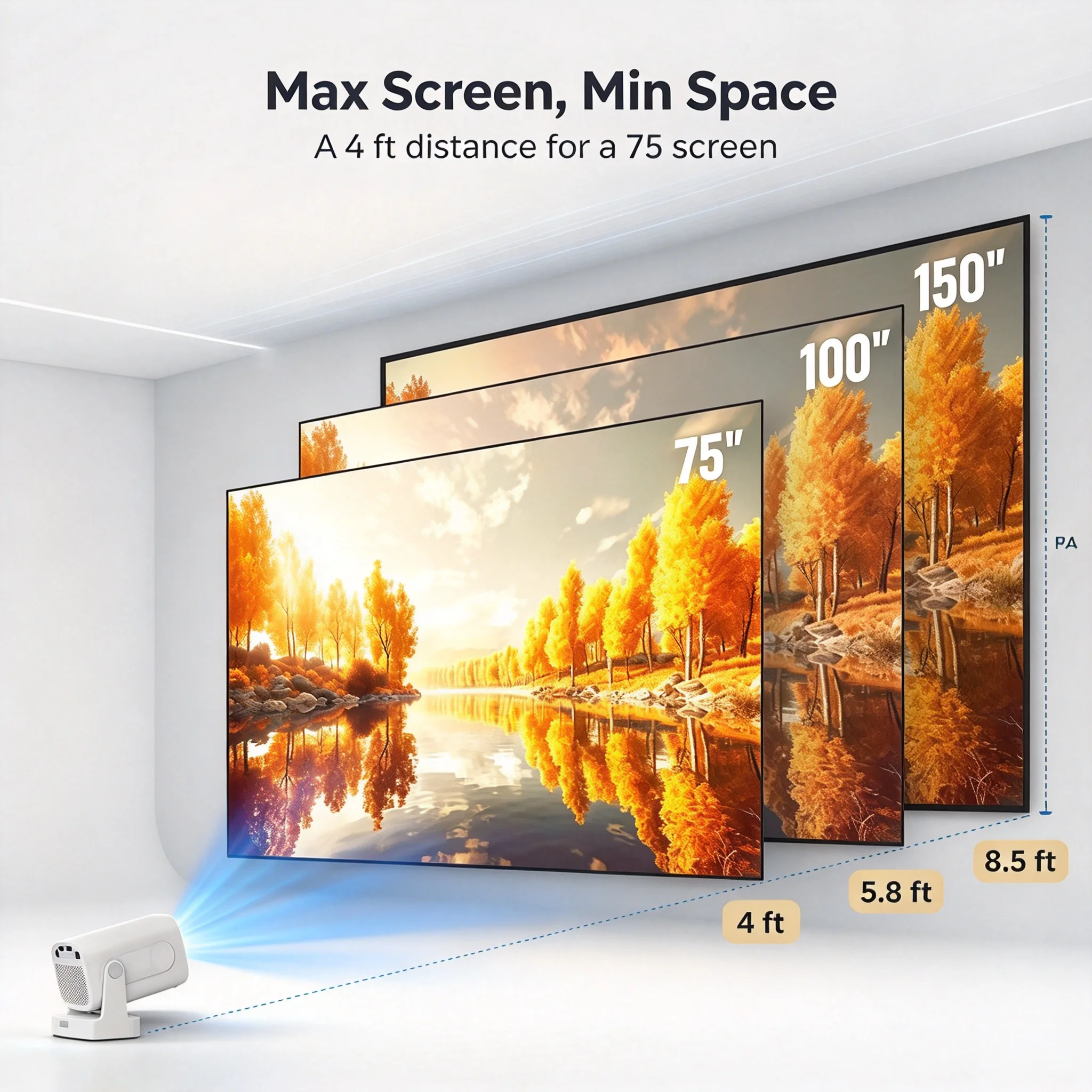 Автоматический фокус, умный пр – обзор и цена 4K Smart Projector Android 11 Wifi 6