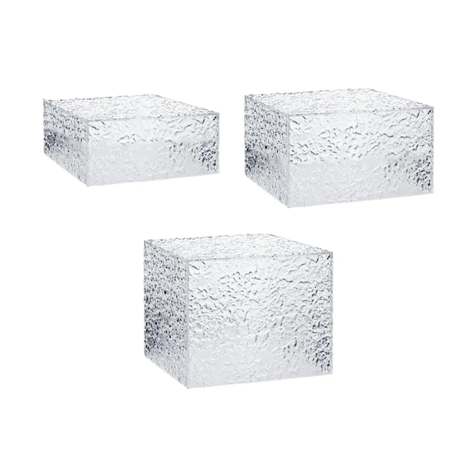 Acrylic Display Riser Stand Buffets Hollow Bottom Tiered Cube for Catering Cakes Retail Cosmetics Showcase