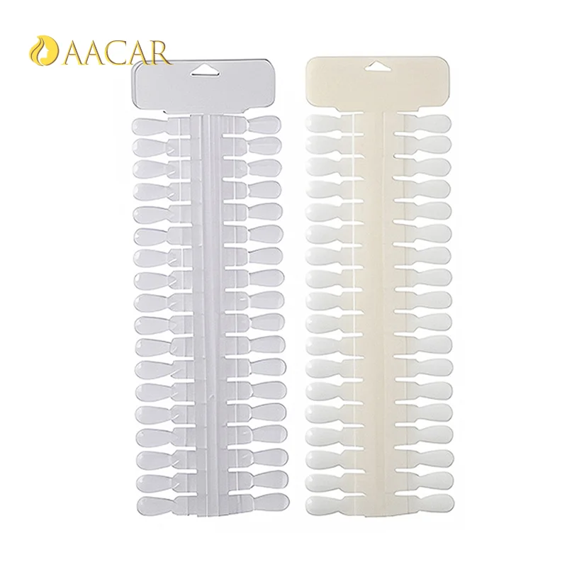 عرض فني للأظافر قابل للإزالة، بطاقة ألوان شفافة طبيعية، تصميم على شكل دمعة، رف أطراف أظافر صناعية لممارسة طلاء جل الأظافر 36P