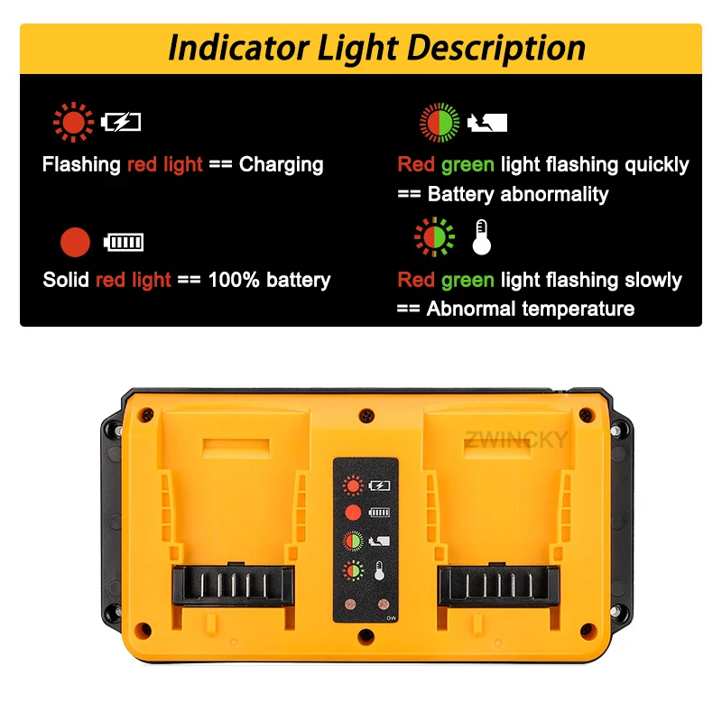 

Для Dewalt 18 В 20 В сменный литий-ионный аккумулятор DCB102 двойное зарядное устройство с вилкой ЕС/США/Великобритании/Австралии двухпортовое зарядное устройство для Dewalt DCB203 DCB204