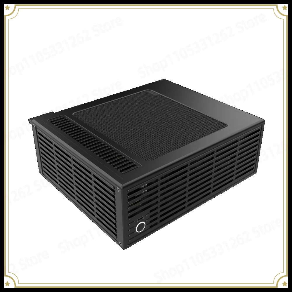 ZS-D2 V4 Mini ITX Case, 4.9L Aluminum Small Form Factor Chassis, Half Height Graphics Card Support for PC