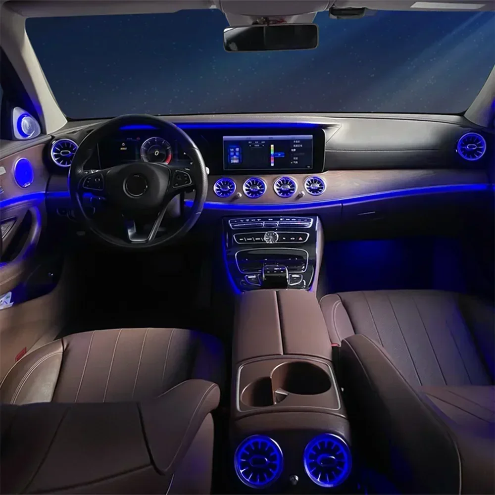 

For Mercedes-Benz E-Class W213 Full Set Ambient Light Accessories Rotary Tweeter Luminous Turbine Vent Car Door Speaker Cover