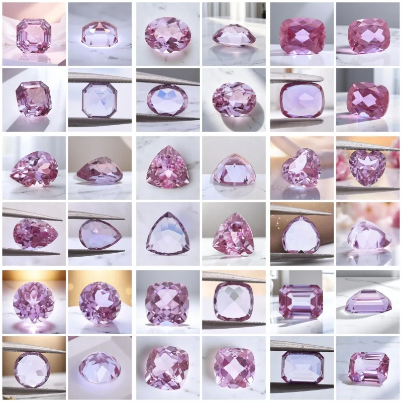 

Hot Sell Top Lab Grown Alexandrite Color Change Stone AGL Certificate Combination Chain Selectable Charms for Jewelry Making