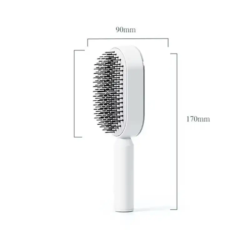 Self Cleaning Hair Brush For Women One-key Cleaning Hair Loss Airbag Massage Scalp Comb Anti-Static Hairbrush Dropshipping