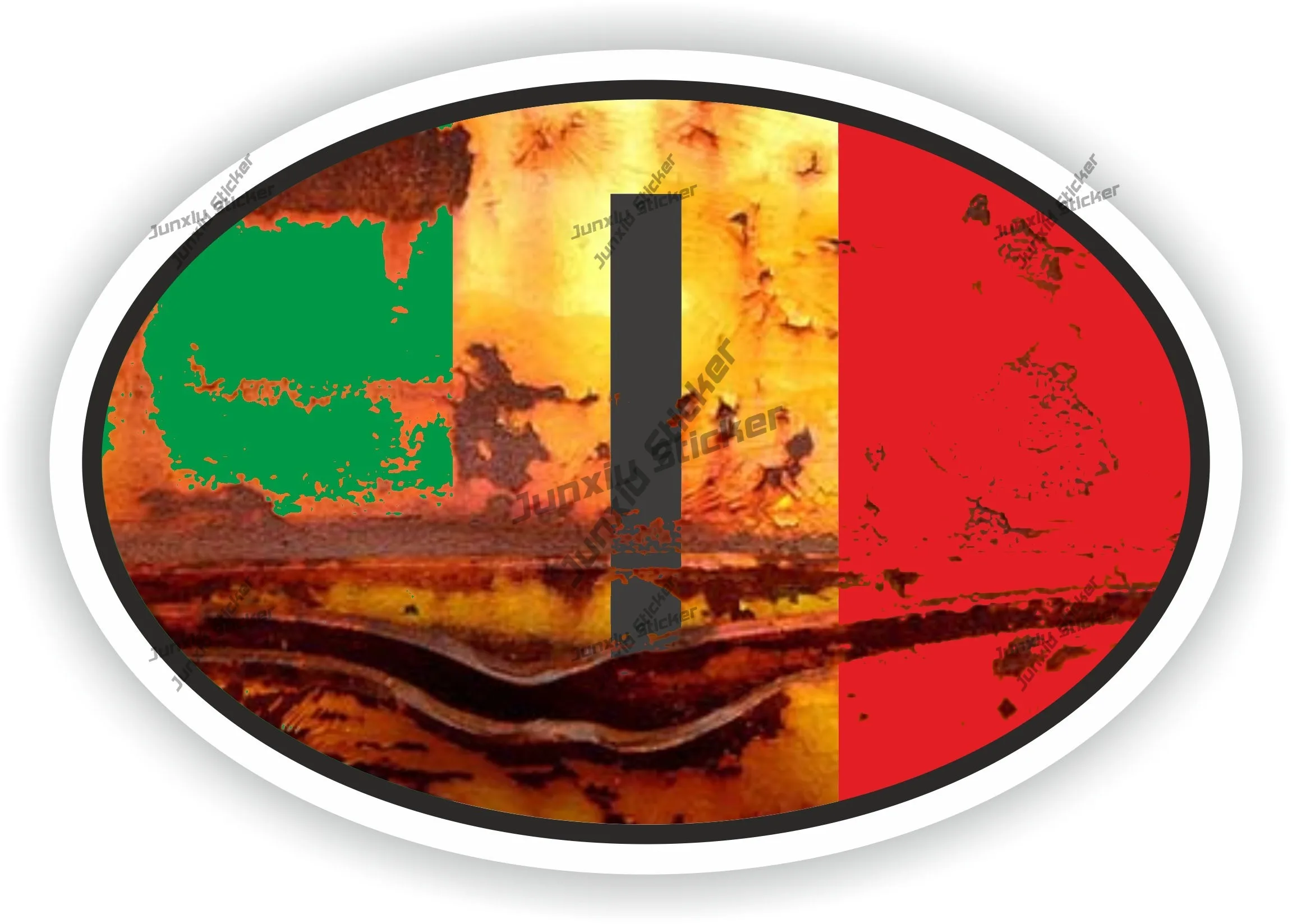 

Vintage Italy Country Code I Oval Sticker Italia Tricolore With Flag Creative Decals Accessoire Voiture Pvc Boat Accessories