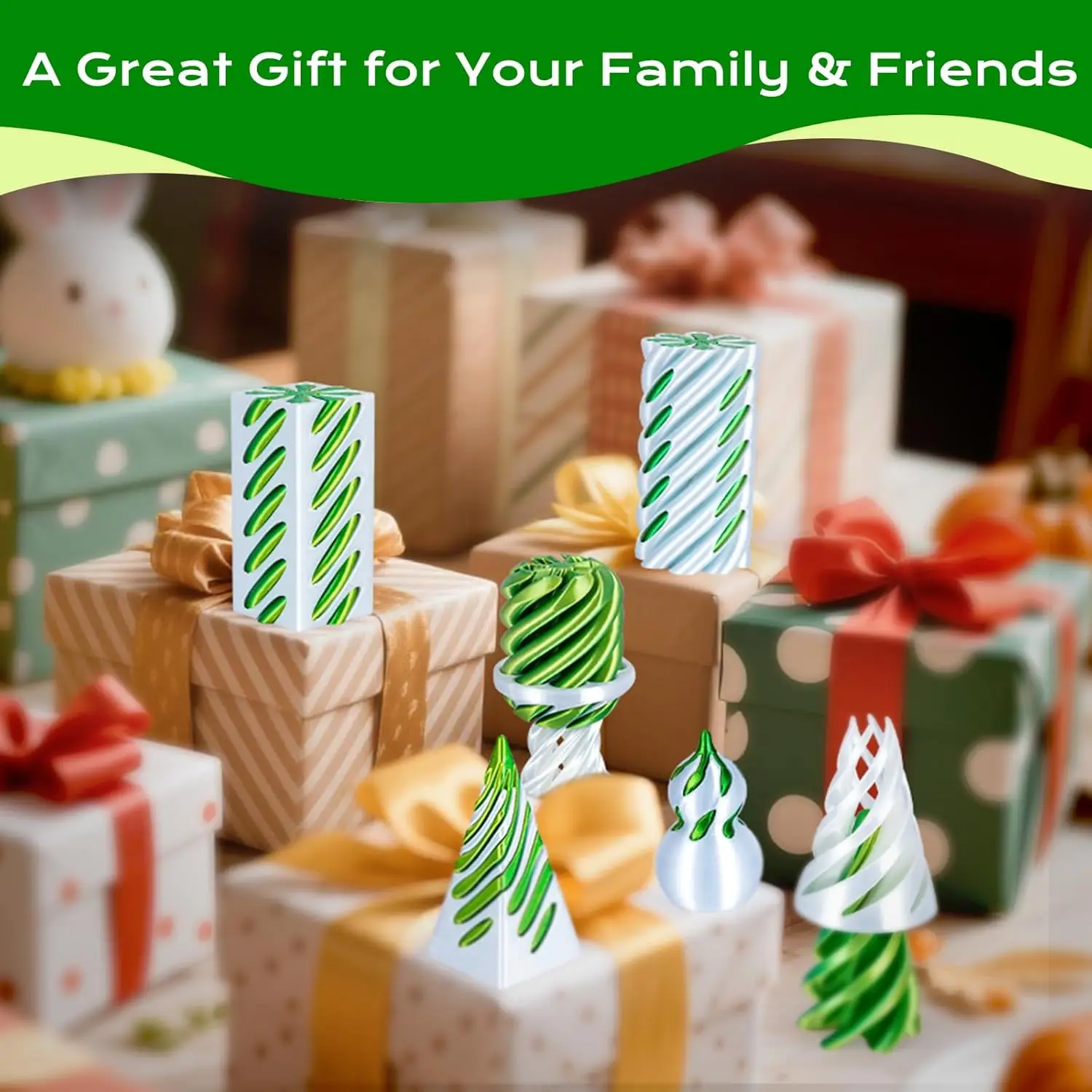 ثلاثية الأبعاد مطبوعة دوامة مخروط تململ لعبة مستحيل Passthrough الهرم عمود دوامة اللولب القرع اسطوانة الوهم الإجهاد الإغاثة #6