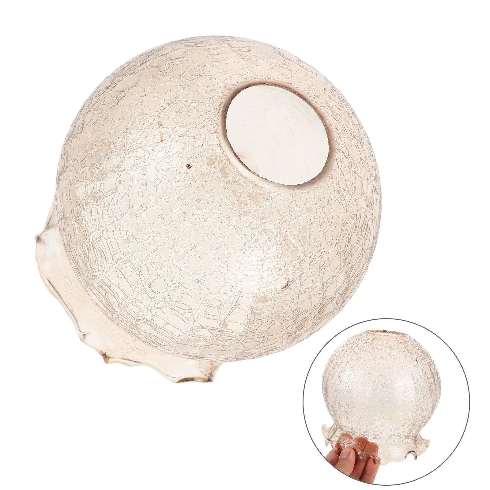 

Стеклянный абажур для лампы, винтажный, с эффектом кракле, для подвесных светильников, настольных ламп, ретро-абажур для гостиной